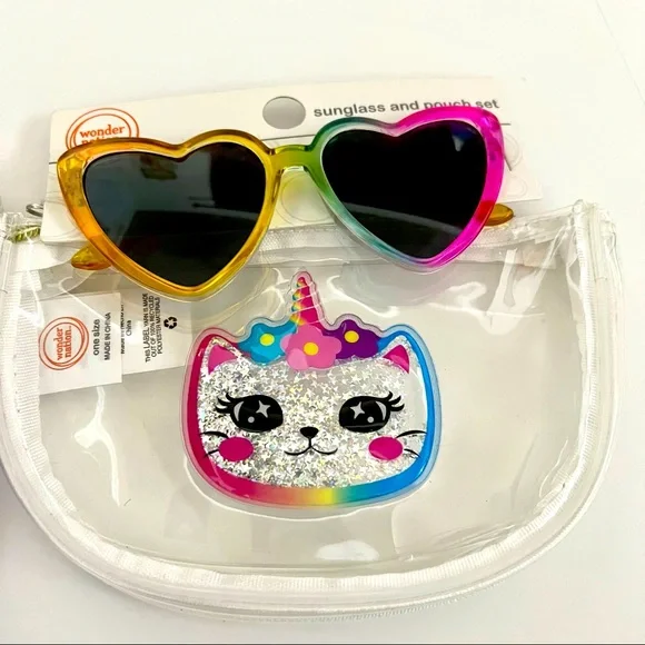 Wonder Nation Girls Accessories Bundle Purse & Sunglasses and Pouch Set NEW!! - Picture 3 of 3